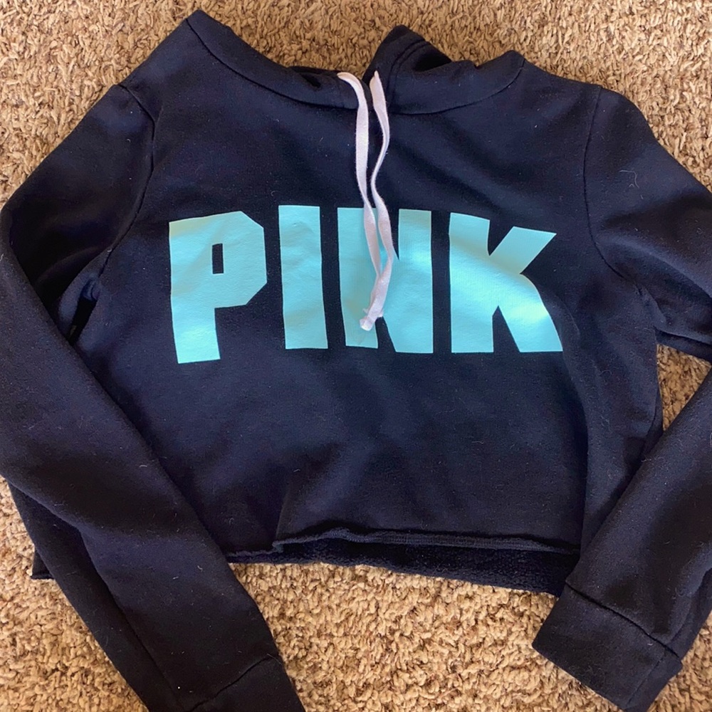 Pink VS cropped hoodie